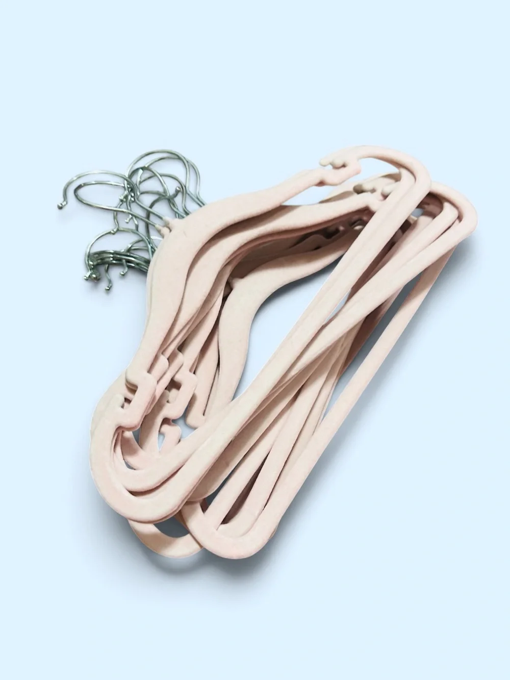 Soft Velvet Non-Slip Mini Hangers - Blush